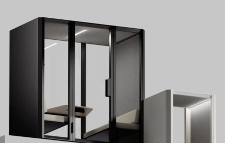 Akoestische pod van FlexInstall - geluiddichte werkplek